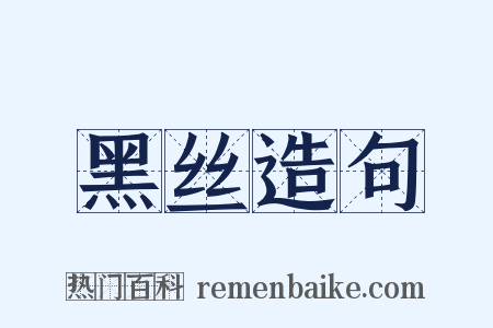 黑丝造句是什么意思的图片